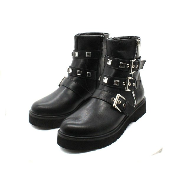 Jane And The Shoe Women's Linda Lug Sole Moto Boot - Picture 5 of 8